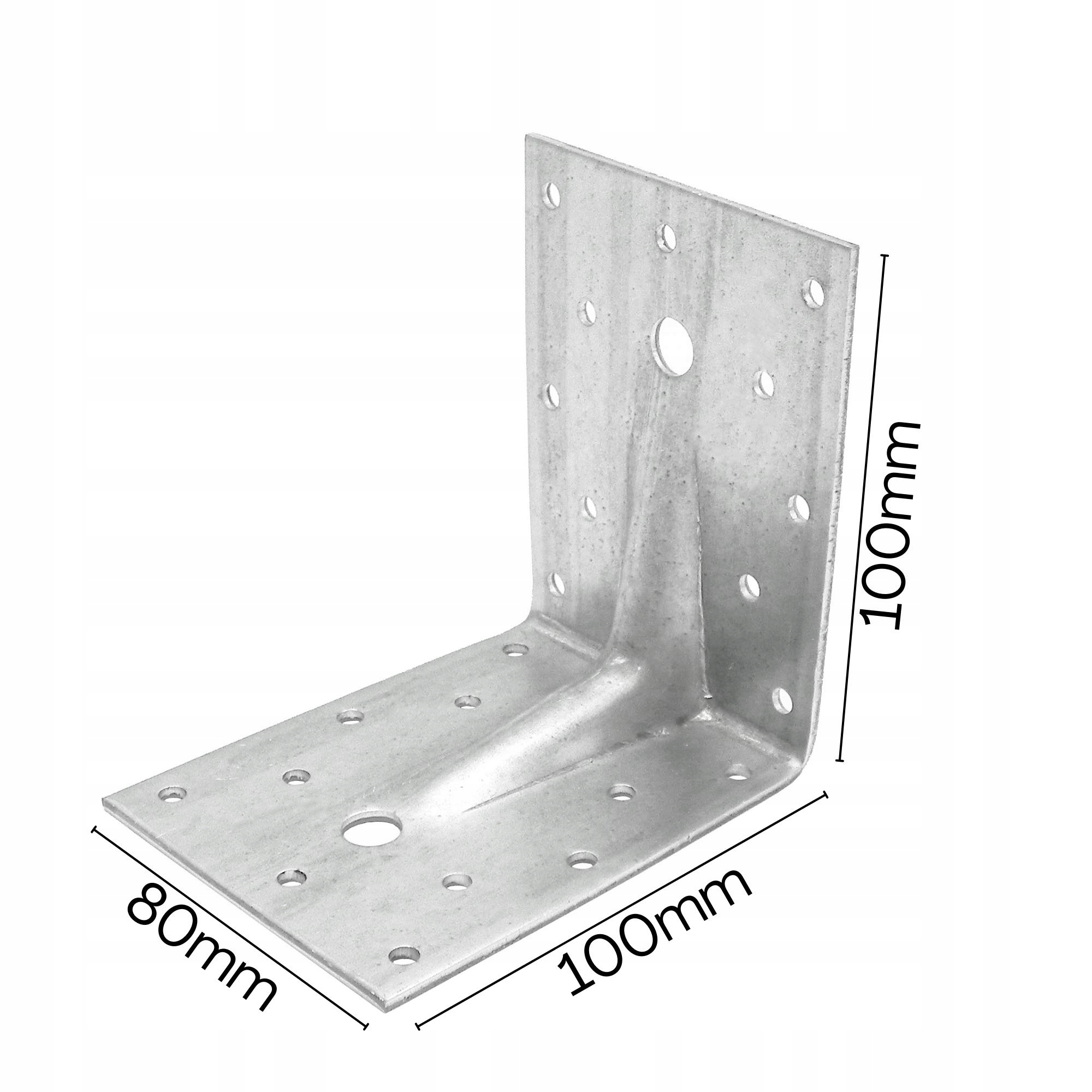 Kątownik z przetłoczeniem 100x100x80x2,5mm,łącznik - obrazek 2