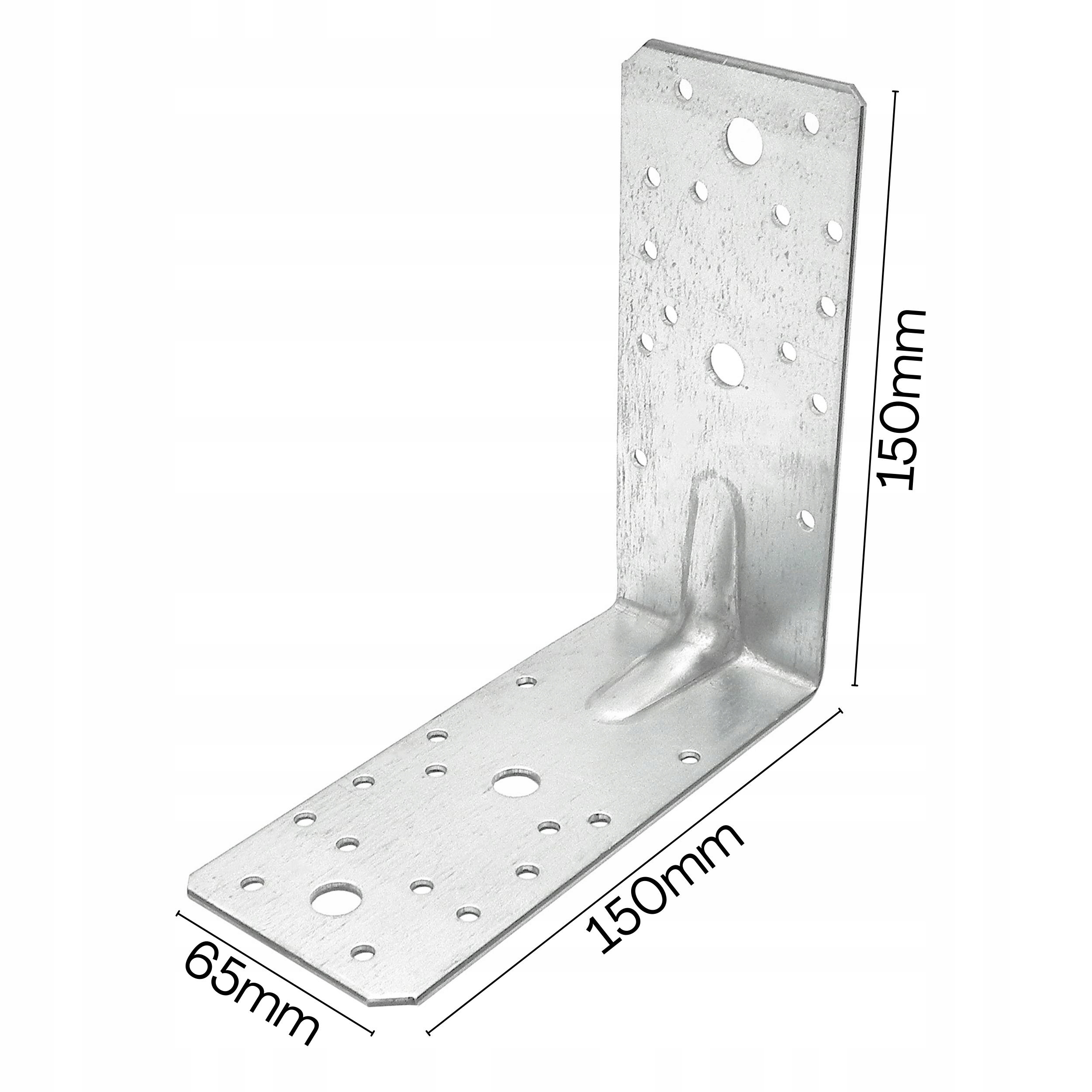 Kątownik z przetłoczeniem 150x150x65x2,5mm,łącznik - obrazek 2