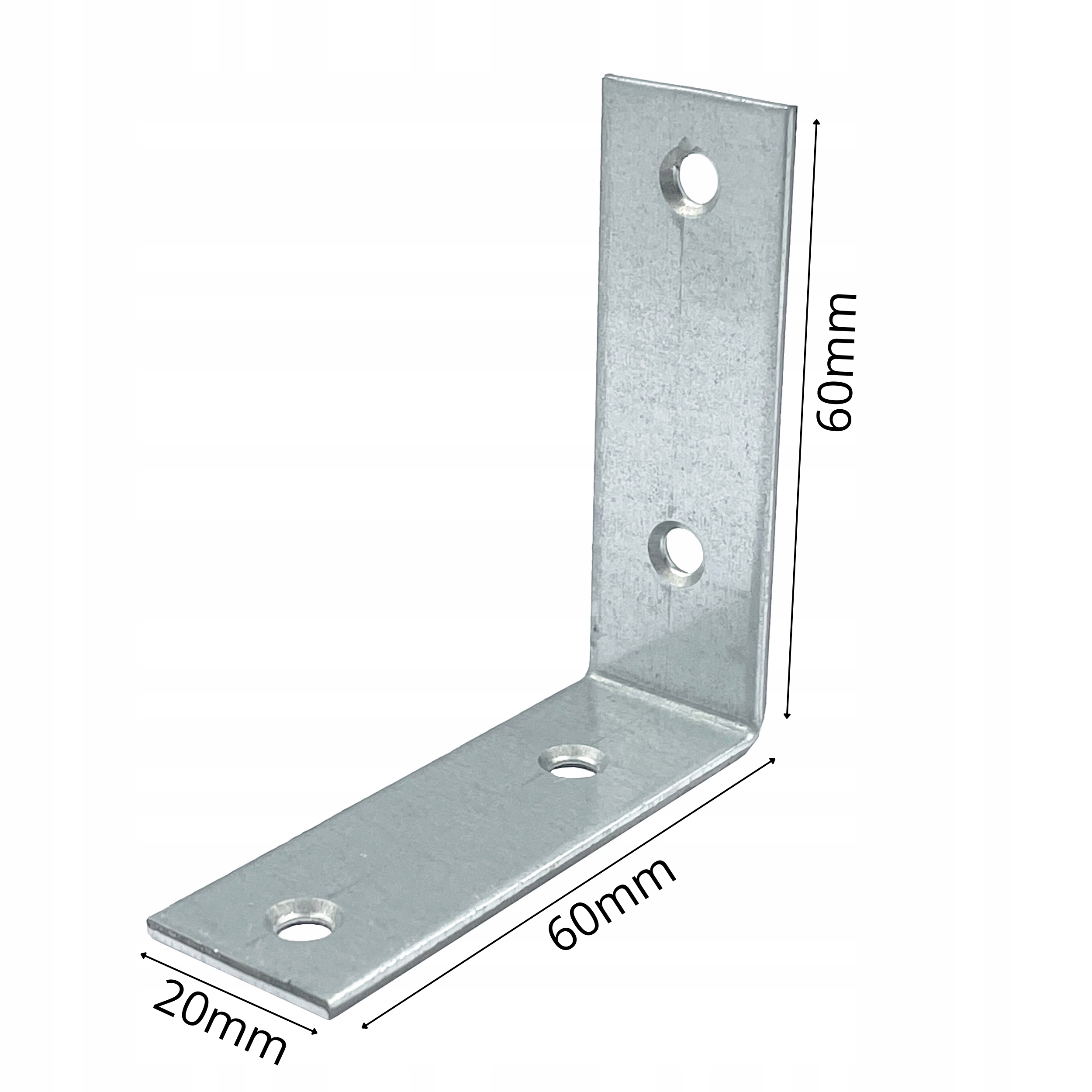 Kątownik łącznikowy 60x60x20mm, Katowniki 10sztuk - obrazek 2