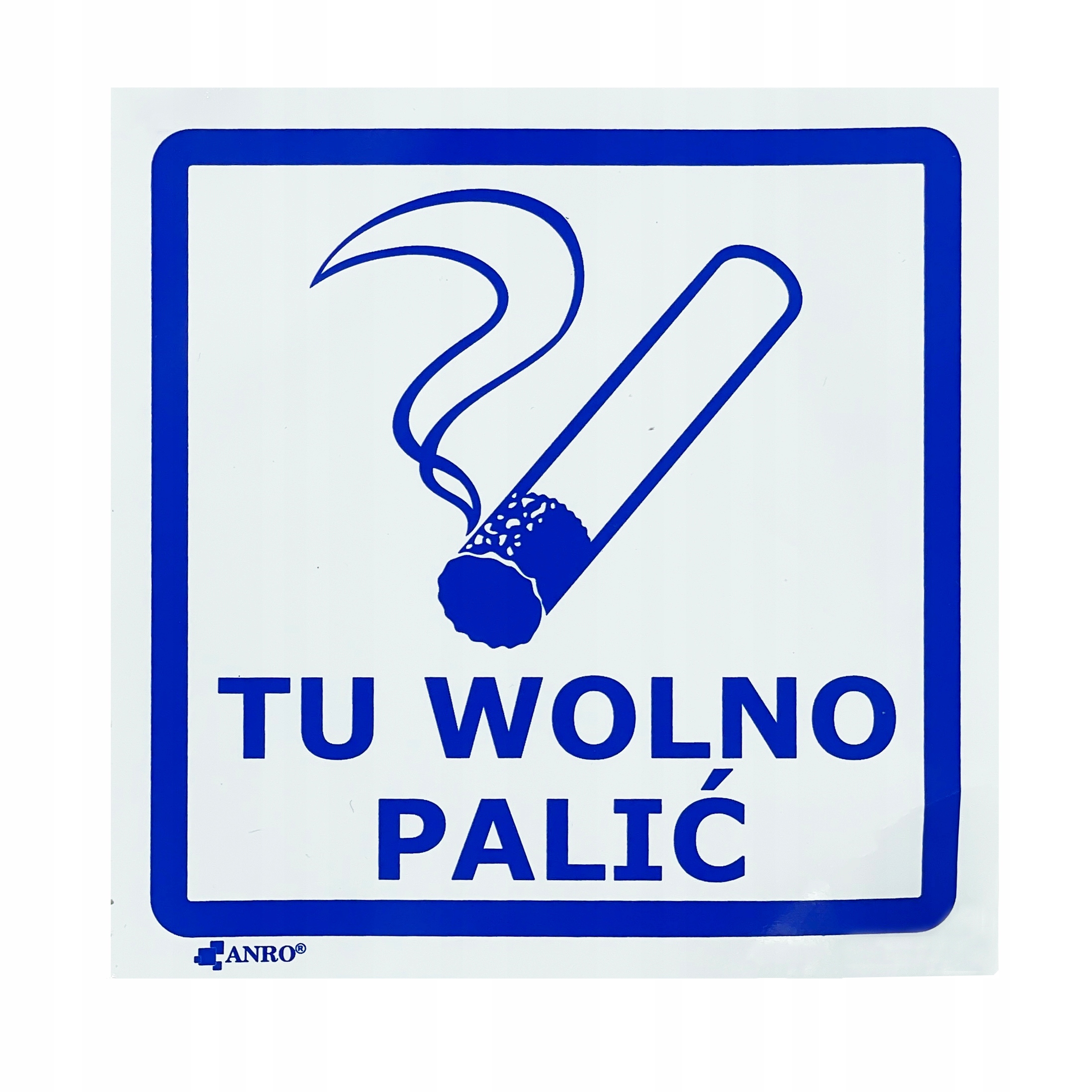 Naklejka BHP / INFORMACYJNA / TU WOLNO PALIĆ
