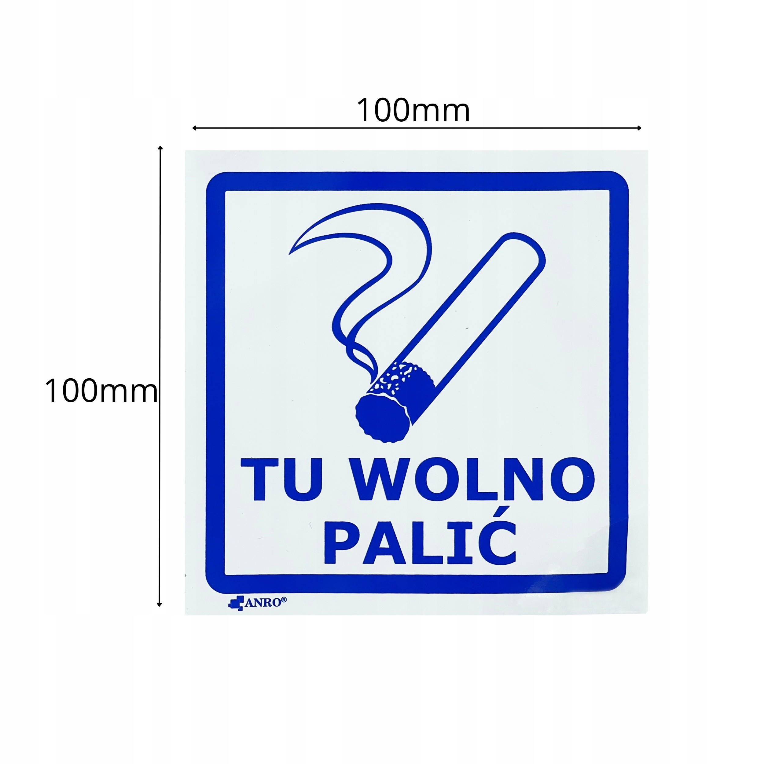 Naklejka BHP / INFORMACYJNA / TU WOLNO PALIĆ - obrazek 2