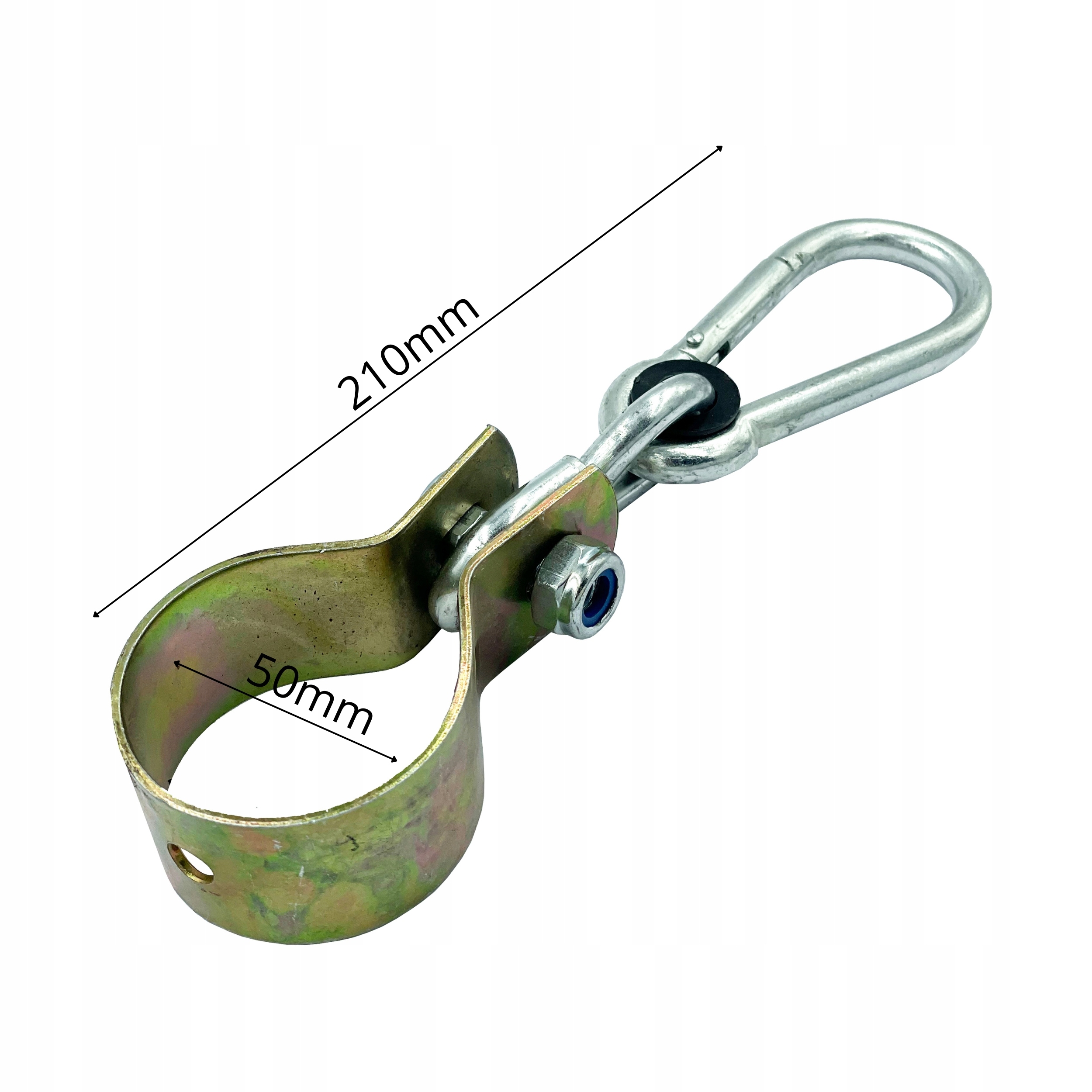 2 x Obejma huśtawki do huśtawki z karabińczykiem fi50mm, zawiesie - obrazek 2